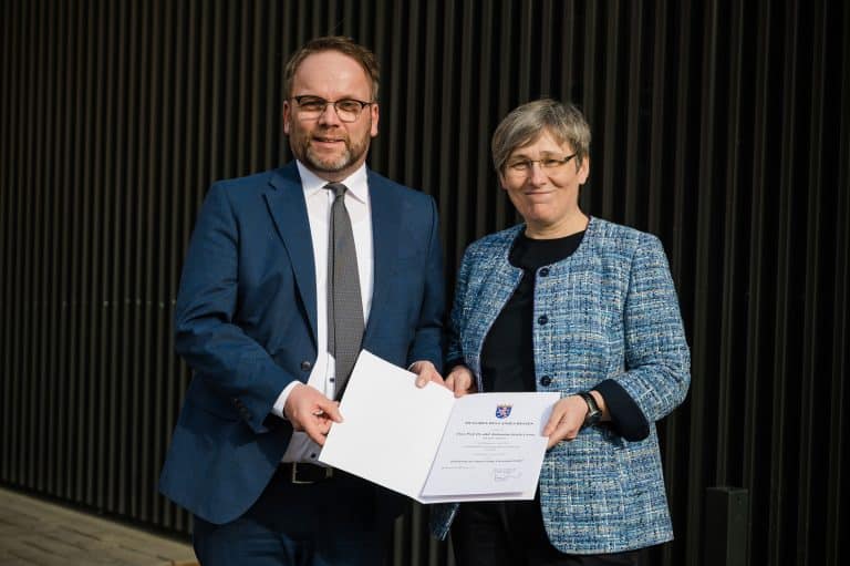 Ernennung Präsidentin Lorenz_Minister Gremmels_FotoFriese