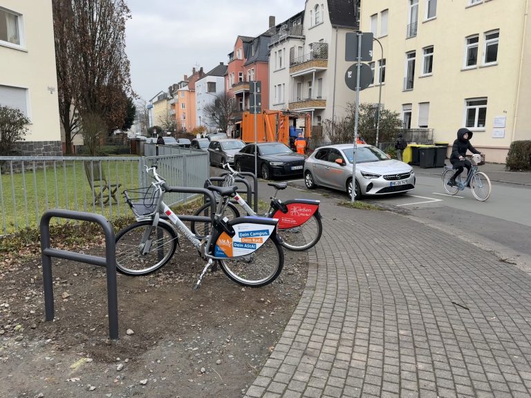 Neue Nextbike-Station in der Innenstadt von Gießen